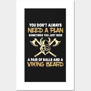 VIKING GIFT: Viking Beard Posters and Art